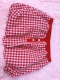 Y2K Puffy Elastic Waist Plaid Bubble Skirt