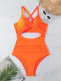 Sexy Lace-Up One-Piece Hollow Back Swimsuit