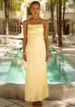 Women Backless Lace-Up Dress