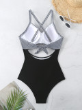 Sexy Lace-Up One-Piece Hollow Back Swimsuit