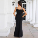 Women Black Evening Career Party Dress