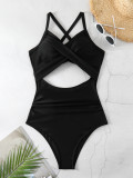 Sexy Lace-Up One-Piece Hollow Back Swimsuit