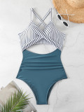 Sexy Lace-Up One-Piece Hollow Back Swimsuit