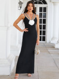 Women Black Evening Career Party Dress