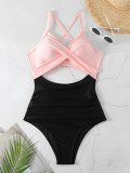 Sexy Lace-Up One-Piece Hollow Back Swimsuit