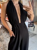 Summer Halter Neck Backless Wide Leg  Jumpsuit
