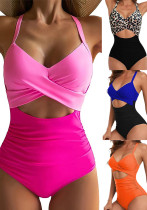 Sexy Lace-Up One-Piece Hollow Back Swimsuit