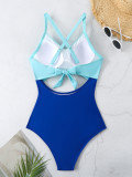 Sexy Lace-Up One-Piece Hollow Back Swimsuit