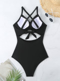 Sexy Lace-Up One-Piece Hollow Back Swimsuit