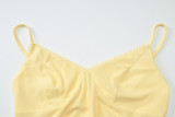Women Summer Sexy V Neck Suspender Backless Dress