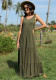 Women Solid Ruffle French Knitting Dress