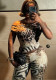 Women Spring/Summer Off Shoulder Print Two Piece Set