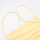 Women Backless Lace-Up Dress