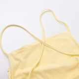 Women Backless Lace-Up Dress