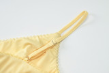Women Summer Sexy V Neck Suspender Backless Dress
