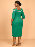 Women Sexy One Shoulder Off Shoulder Party Formal Party Dress
