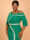 Women Sexy One Shoulder Off Shoulder Party Formal Party Dress