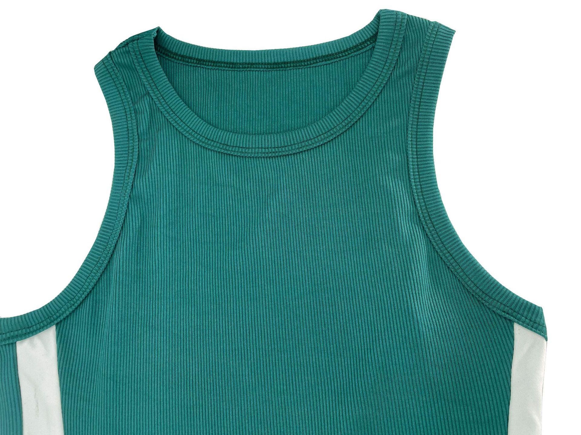 Ribbed Sleeveless Pleated Dress for Summer Casual Wear