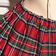 Women lace Bra Plaid Skirt T-back Bowtie Sexy Lingerie Set
