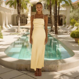 Women Backless Lace-Up Dress