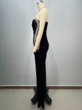 Women Velvet Formal Party Evening Dress