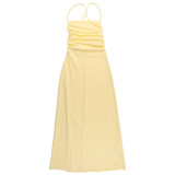 Women Backless Lace-Up Dress