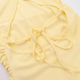 Women Backless Lace-Up Dress