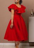 Fashionable Chic and Elegant Ruffled A-line Formal Party & Evening Dress