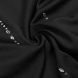 Women Back Slit Cape Sleeve Beaded Elegant Dress