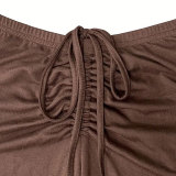 Women sexy suspender crop top and bell bottom pants two piece set