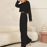 Autumn/Winter Fashionable Women's Loose Pullover Top & Trousers Two Piece Set