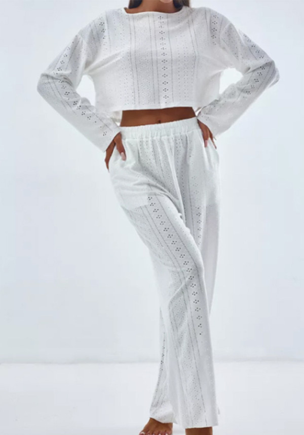 Autumn/Winter Fashionable Women's Loose Pullover Top & Trousers Two Piece Set