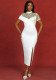 Round-Neck See-Through Lace Short-Sleeve formal Party Wedding & Bridesmaid Slit Dress
