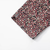 Women Spring Summer Sexy Slash Shoulder Print Top and Cropped Pants Two Piece Set