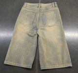 Summer High-Waist Loose Distressed Ripped Denim Straight/Wide-Leg Pants