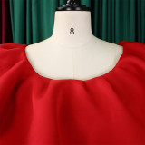 Fashionable Chic and Elegant Ruffled A-line Formal Party & Evening Dress