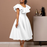 Fashionable Chic and Elegant Ruffled A-line Formal Party & Evening Dress