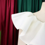 Fashionable Chic and Elegant Ruffled A-line Formal Party & Evening Dress