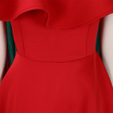 Fashionable Chic and Elegant Ruffled A-line Formal Party & Evening Dress