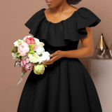 Fashionable Chic and Elegant Ruffled A-line Formal Party & Evening Dress