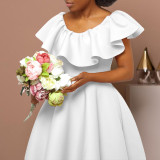 Fashionable Chic and Elegant Ruffled A-line Formal Party & Evening Dress