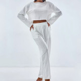 Autumn/Winter Fashionable Women's Loose Pullover Top & Trousers Two Piece Set