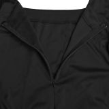 Women Back Slit Cape Sleeve Beaded Elegant Dress