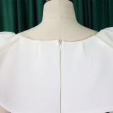 Fashionable Chic and Elegant Ruffled A-line Formal Party & Evening Dress