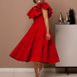 Fashionable Chic and Elegant Ruffled A-line Formal Party & Evening Dress