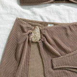 Beach Holidays Three-Piece Bikini Short Skirt Swimsuit