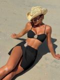 Beach Holidays Three-Piece Bikini Short Skirt Swimsuit