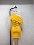 Women's Sexy Nightclub Trend Slash Shoulder Mini Bodycon Dress