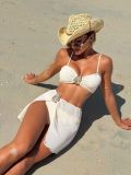 Beach Holidays Three-Piece Bikini Short Skirt Swimsuit