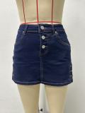 Sexy summer High Stretch Bodycon mini Denim skirt